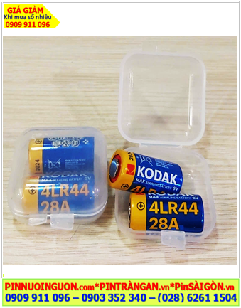 KODAK 4LR44, PX28A, Pin đo sáng KODAK 4LR44, PX28A MAX Alkaline 6v (Box/Hộp 02 viên)